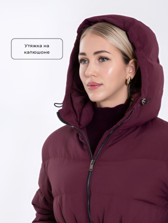 Пуховик женский зимний CRUSH Бордовый